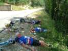 les cyclistes au repos