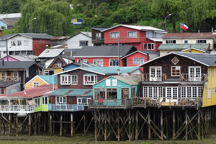 Palafitos (maisons sur pilotis) à Castro (Chiloé)