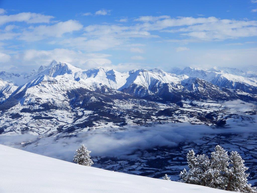 La veille : Ski, Pic de Gleize vue sur le Champsaur
