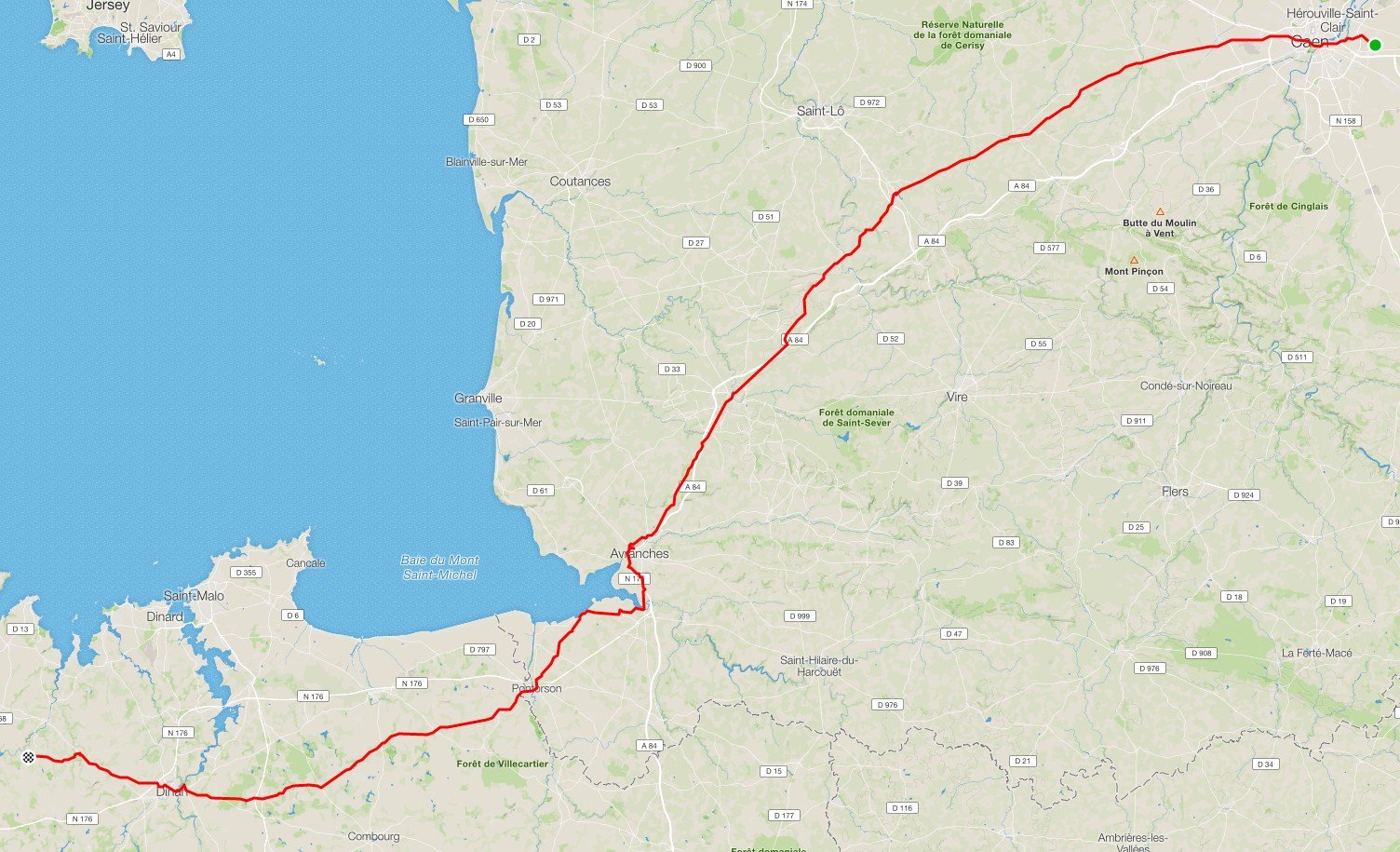 Carte du parcours réalisé