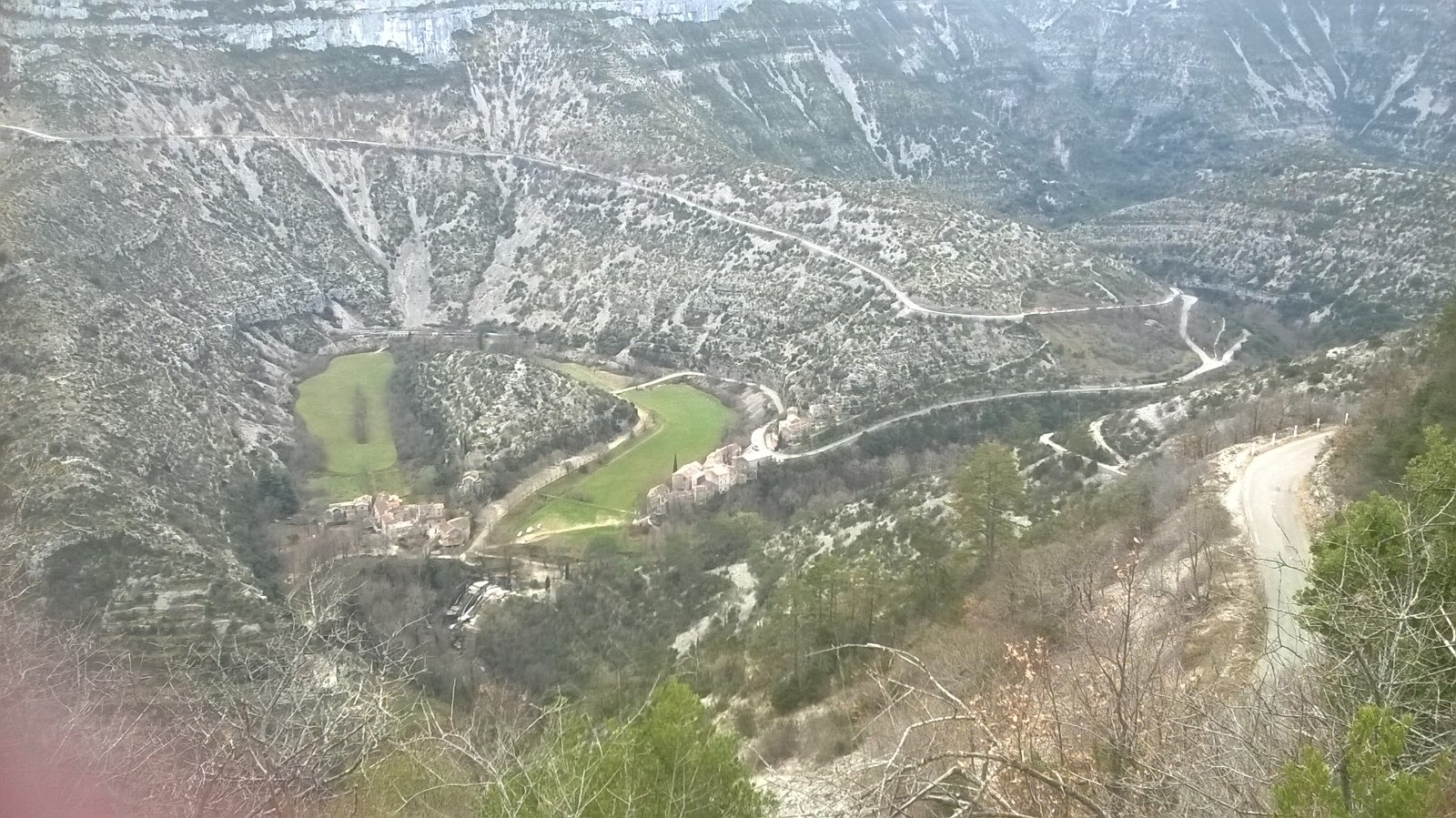 Navacelles, vu d'en haut.