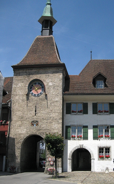 L'entrée de la ravissante petite ville de Wangen-an-der-Aare