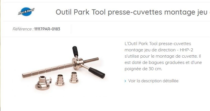 Presse cuvette pour jeu de direction