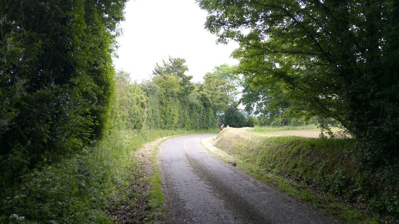 Arrêt pour bricoler le porte-bagage un peu trop chargé pour ces petites routes