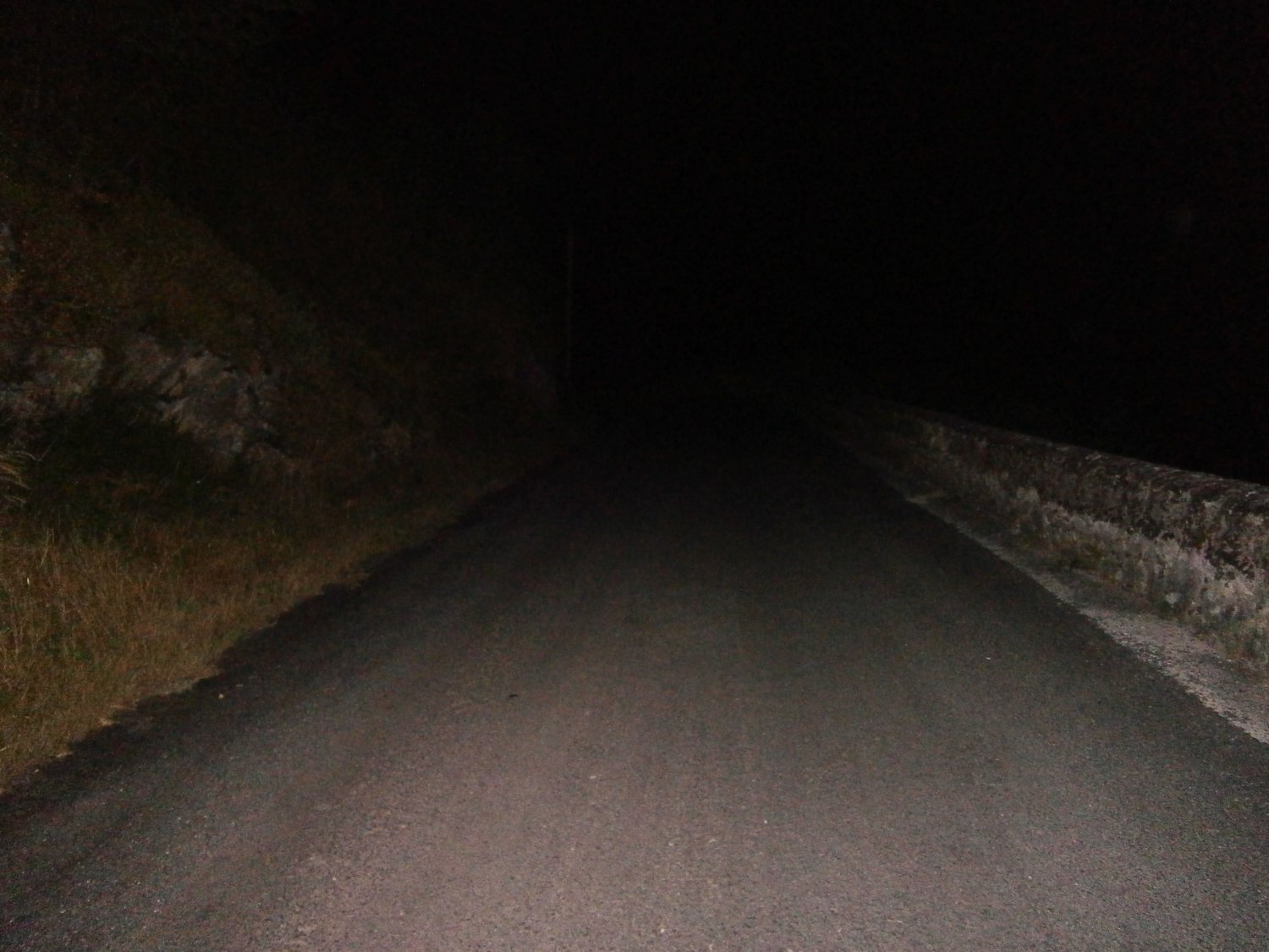Le passage de la "Carrierasse" de nuit.