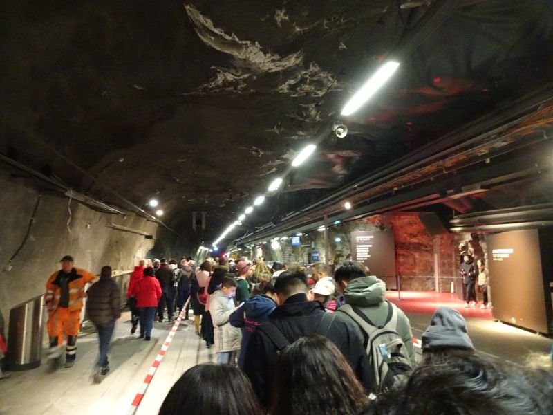 Queue à la gare