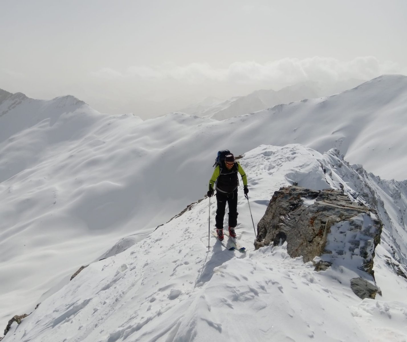 Deux jours avant, en Ski de Randonnée au Sommet de Crachet 2990 m
