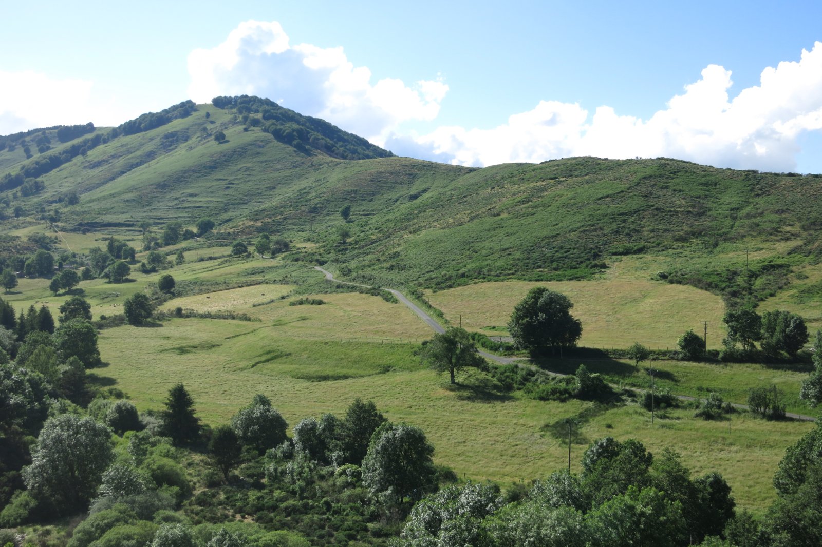 Descente de l'Aigoual par le petite route magnifique vers le col de Salidès.