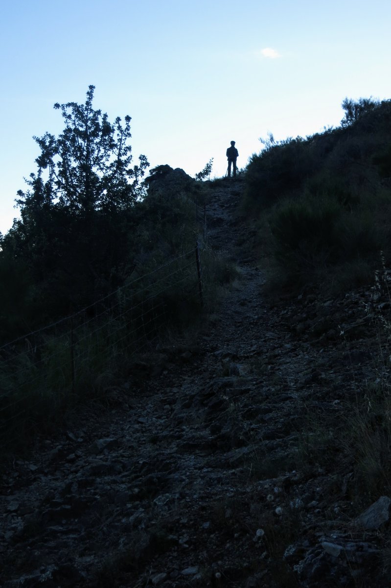 La silhouette du berger immobile au col de l'Asclié (statue)