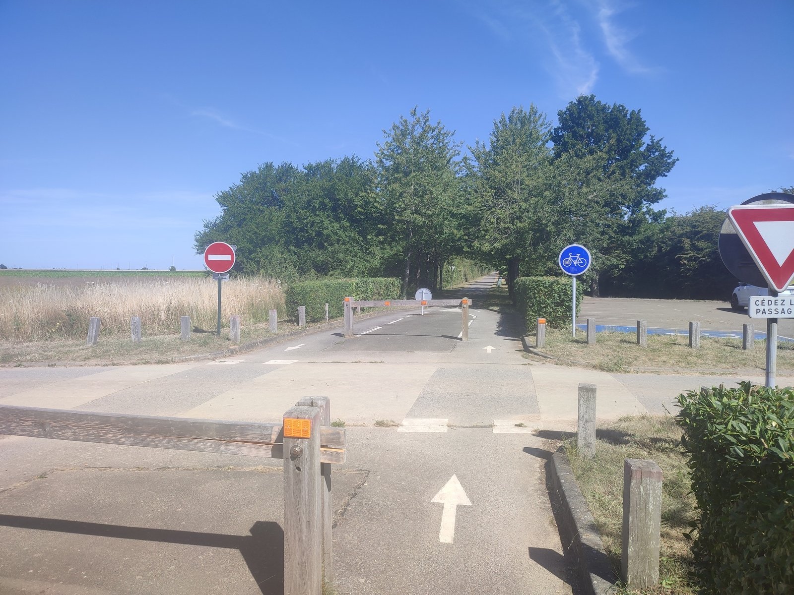 Vue plus proche de l'intersection.