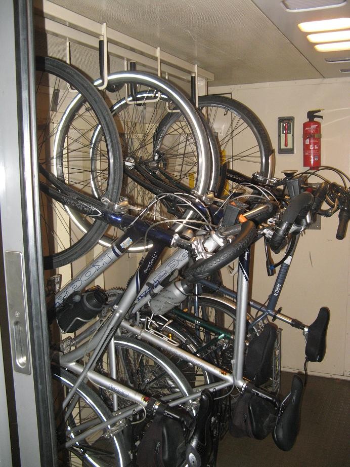 Compartiment vélo dans un TGV