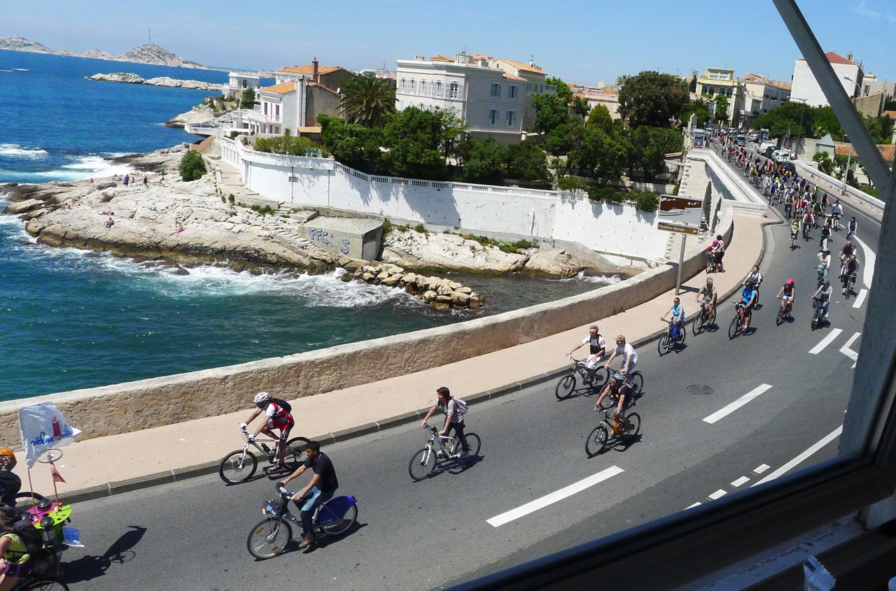 Marseille pour la fête du vélo en juin 2013