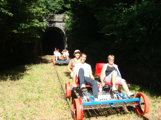 Vélo rail St Thibéry dans l'Hérault