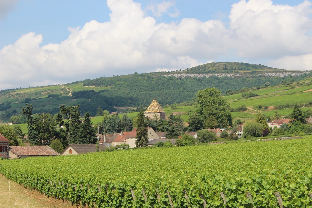 Toiture en tuiles émaillées de Bourgogne