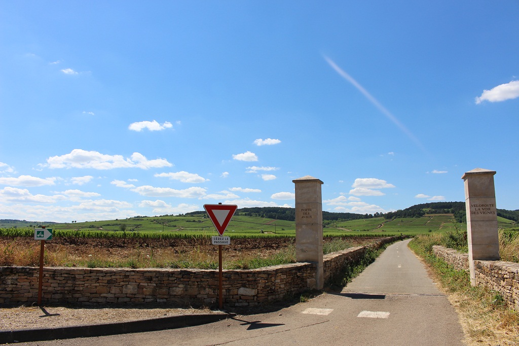 Entrée de la Voie des Vignes à Beaune.