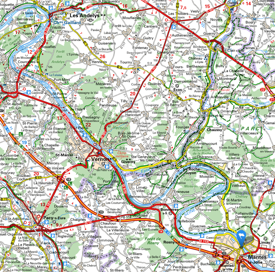 Carte détaillée