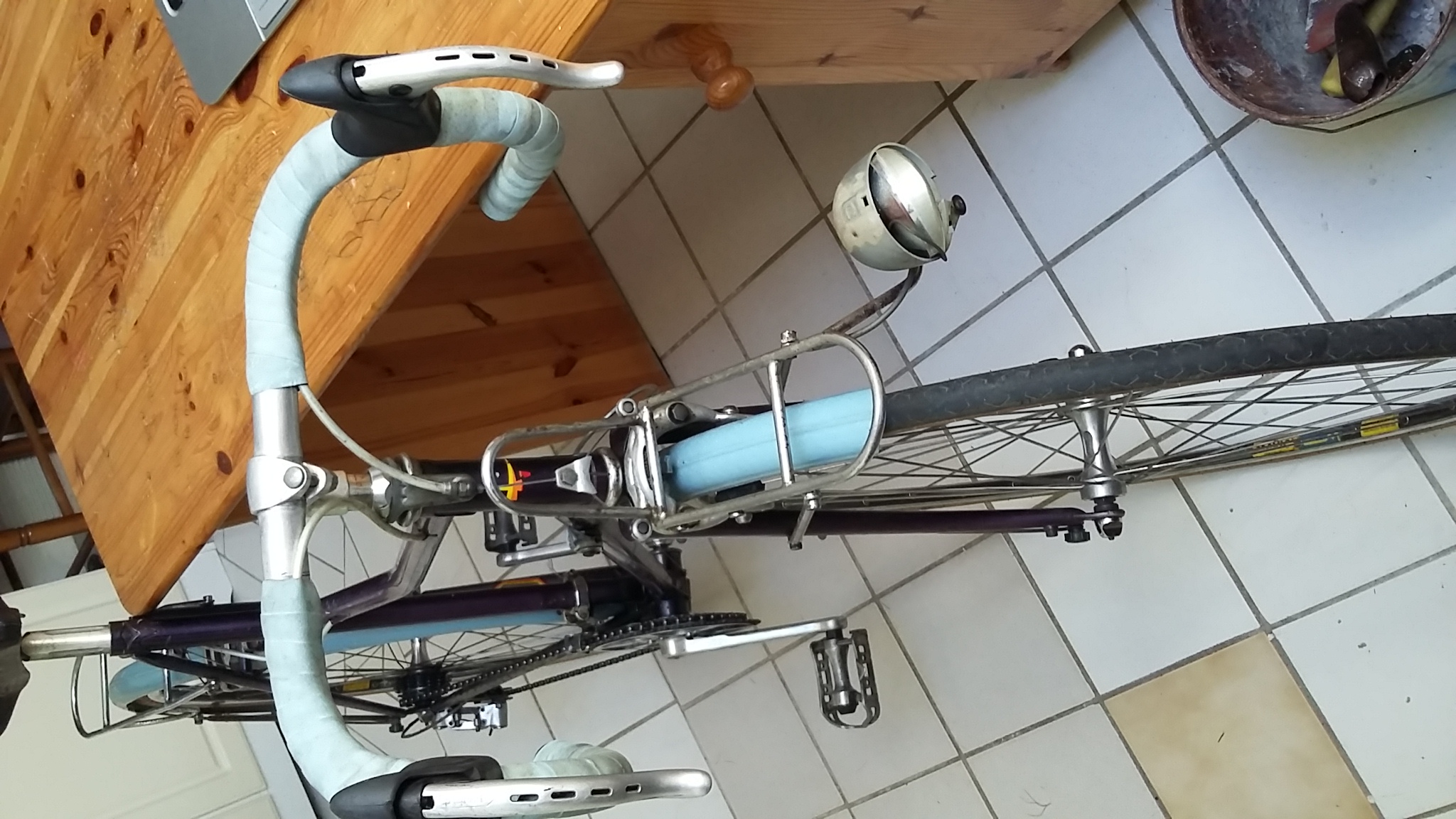 vue avant du vélo
