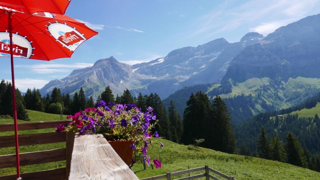 Massif des Diablerets, Restau des Mazots, au Col de La Croix