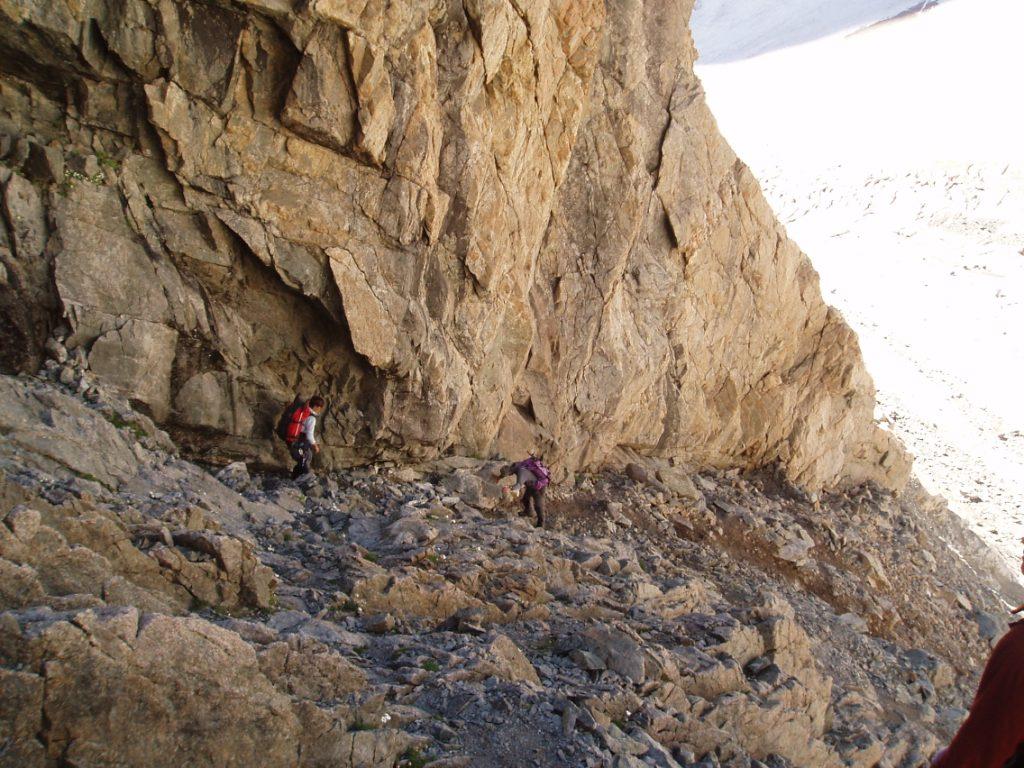 Col de la Temple, descente sur le Glacier Noir