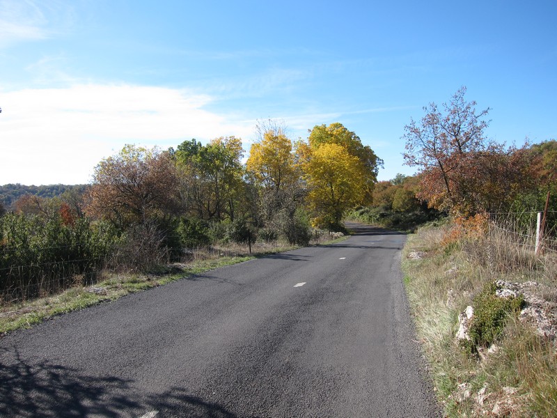 Route sur le causse vers Blandas