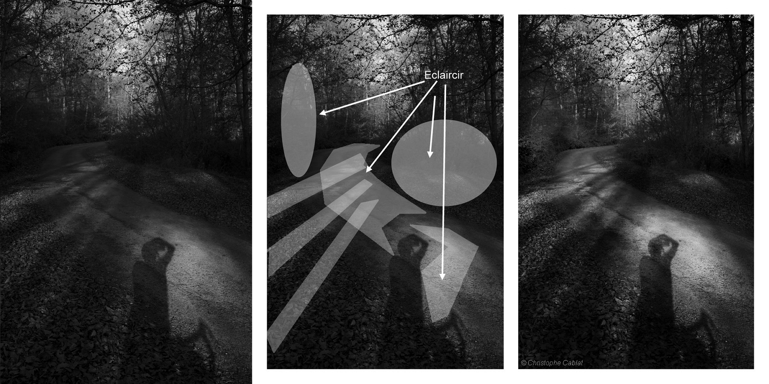 Original - Zones à retoucher - Image finale