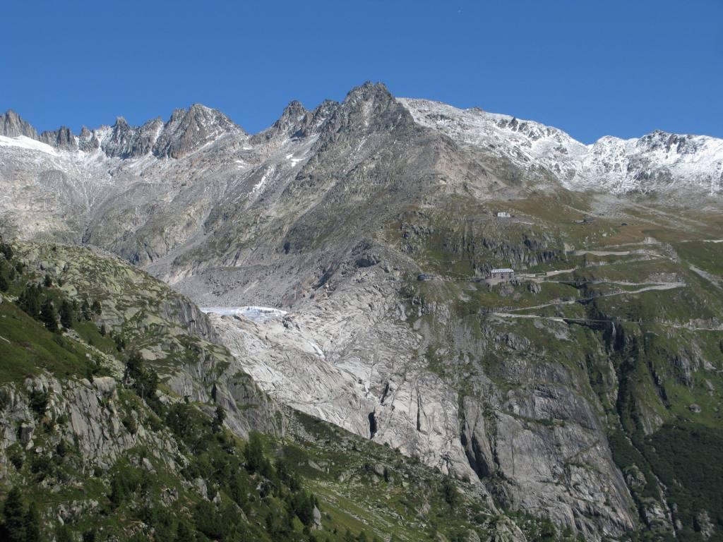 Grimsel Pass, vue sur le Furka Pass
