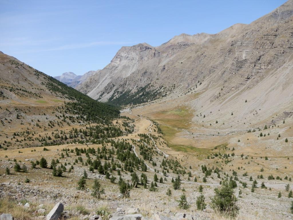 en bas : Vallon de la Moutière parcouru