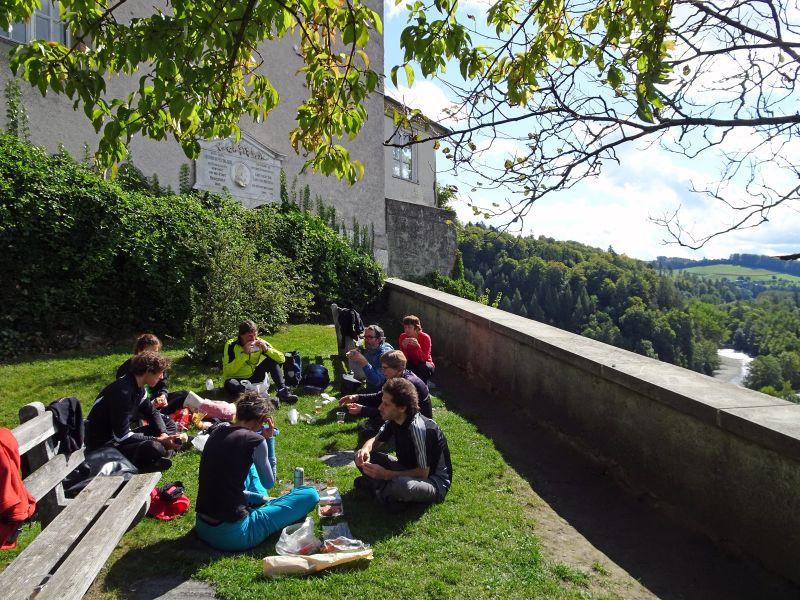 Au fond, la rivière Emme (vous savez, "Emmental")