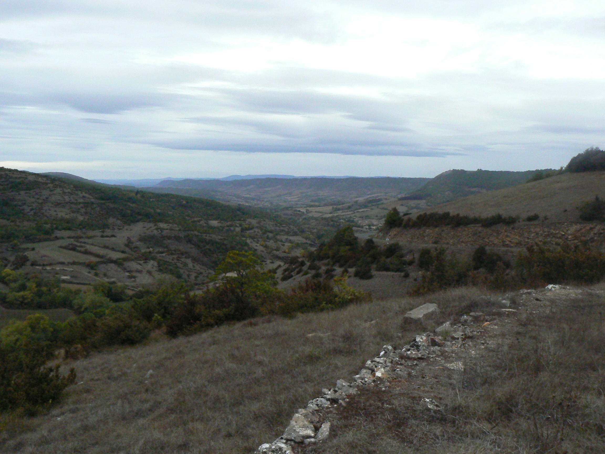 LA vallée du Cernon avec en toile de fond le Signal de Bouloc